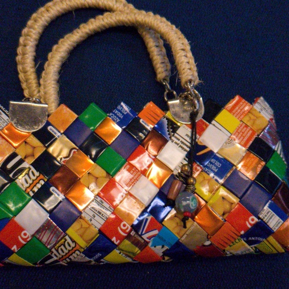 Nahui Ollin Handbags - Nahui Ollin upcycled wrapper small purse